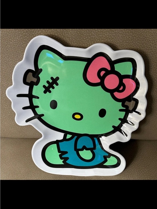 Hello Kitty Other - (2) Hello Kitty Set  of 2  11x12 Frankenstein platters